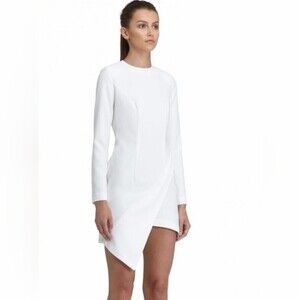 AQ/AQ Harvey Long Sleeve Mini Dress Tan/Nude Size 4 NWT